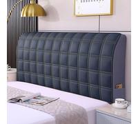 Copritastiera Del Letto In Velluto Di Cristallo Trapuntato Matrimoniale Singola Copertura for La Testata Elastico Copriletto Imbottito Pelle/Legno Letto Copritestata Protezione(Square Dark Grey,150cm)