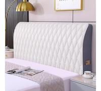 Copritastiera Del Letto In Velluto Di Cristallo Trapuntato Matrimoniale Singola Copertura for La Testata Elastico Copriletto Imbottito Pelle/Legno Letto Copritestata Protezione(Circle Beige,200cm)