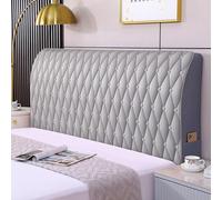 Copritastiera Del Letto In Velluto Di Cristallo Trapuntato Matrimoniale Singola Copertura for La Testata Elastico Copriletto Imbottito Pelle/Legno Letto Copritestata(Circle Light Grey,120cm)