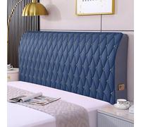 Copritastiera Del Letto In Velluto Di Cristallo Trapuntato Matrimoniale Singola Copertura for La Testata Elastico Copriletto Imbottito Pelle/Legno Letto Copritestata Protezione(Circle Blue,100cm)