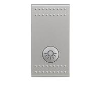 Copritasto Grigio 1 Modulo Bticino Livinglight Tech Con Simbolo Luce