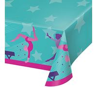 Copritavolo creativo per feste, tovaglia di carta, motivo ginnastica, multicolore, PC346257, 137 x 259 cm (54 x 102)