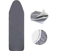 Copritavolo da stiro per una larghezza di (34-46 cm) e una lunghezza di (115-130 cm), 100% cotone, per centrali a vapore con spessa schiuma e pile, nero