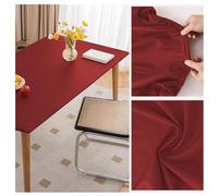 Copritavolo da Tavolo in Ecopelle con Bordo Elastico, Tovaglia Pelle Rettangolare Impermeabile Antimacchia Antiscivolo, Tappetino Protezione per Tavolo da Esterno, Patio, Cucina, Pranzo(80x120cm,Burgu