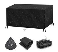 Copritavolo Esterno Impermeabile 370x135x100cm/LxWxH Copertura Mobili Da Giardino Tessuto Oxford Resistente Coperture per Mobili Da Esterno/Copertura per Tavolo Da Giardino Divani, Mobili in Rattan