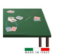 COPRITAVOLO Mollettone Panno Gioco Poker col.Verde Quadrato Made in Italy