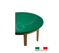 COPRITAVOLO Mollettone Panno Gioco Poker col.Verde Rotondo 135diam.Made in Italy