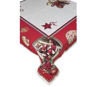 Copritavolo Natalizio Gobelin di Cotone Tovaglia per 6/12 Posti Babbo Natale