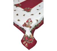 Copritavolo Natalizio Gobelin di Cotone Tovaglia per 6/12 Posti Babbo Natale