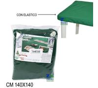 COPRITAVOLO PANNO TAVOLO DA GIOCO POKER TAPPETO VERDE CM 140X140 CON ELASTICO