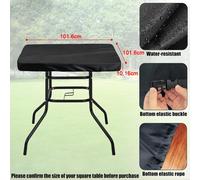 Copritavolo Patio Quadrato Impermeabile Resistente Esterno con Bordo Elastico