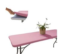 Copritavolo Rosa Rettangolare con Elastico [183 x 76 cm] - Tovaglia Antimacchia per Compleanno Bimba, Baby Shower e Battesimo - Fodera Tavolo 6 Posti Lavabile No Stiro - Telo Decorativo Candy Bar