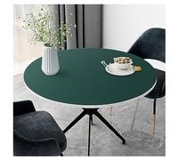 Copritavolo Rotondo Pelle, Tovaglia Impermeabile Esterno, Tovaglie Rotonde Grandi, Tovaglia Antimacchia in Ecopelle, Tovaglia Antiscivolo per Tavolo, Tappetino da Tavolo da Pranzo(90 cm,Green)
