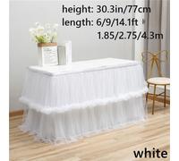 Copritavolo Ruffle a 2 Strati Tutù In Rete Décor Per Matrimonio E Banchetto