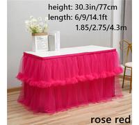 Copritavolo Ruffle a 2 Strati Tutù In Rete Décor Per Matrimonio E Banchetto