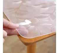 Copritavolo Trasparente Protector Mantel PVC Impermeabile TrasparenteGrosor 2mmProtector Mesa Rectangular con Borde OblicuoHule Mantel Antimanchas para Mesa en Mármol y Vidriosin Burbujas130x200cm