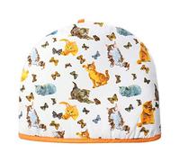 Copriteiera in 100% cotone, isolante, per cucina, gatti, 35 x 27 x 3 cm, idea regalo per compleanno, Natale, casa nuova, idea regalo per gli amanti dei gatti