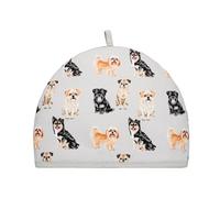Copriteiera per teiera - scaldino termico per teiera piccola, media e grande, design divertente e alla moda per compleanno, Natale, cucina, casa, 35 x 27 x 3 cm (grazioso cucciolo di cane)