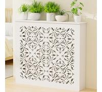 Copritermosifone Bianco, Mobiletto da Bagno Moderno Decorativo Ventilato per il Riscaldamento, Non Solo per Termosifoni(90x70x20cm)