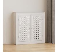 Copritermosifone Bianco per la Casa, Copri Termosifone Copertura Del Radiatore Mensola per Radiatore per Bagno, Soggiorno e Corridoio(60x60x20cm/24x24x8in)