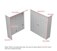 Copritermosifone, Copri Termosifone Moderno a 4 Lati con Ripiano Superiore e 2 Ante, per Soggiorno, Camera da Letto, Corridoio(80x70x15cm/31x28x6in)