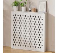 Copritermosifone for la Casa, Copri Termosifone for Radiatori, Mobiletto Laterale Riscaldante for Nascondere Tubi Ingombri, Struttura in PVC, Facile Collegamento a Scatto(90x80x15cm/35x31x6in)