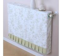 Copritermosifone in Cotone e Lino, Copri Termosifone Antipolvere con Design a Cinghia, Lavabile In Lavatrice, Copri Termosifoni Moderni per La Decorazione Della Casa(Green,240cm/95in)