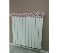 Copritermosifone in stoffa elasticizzato copricalorifero regolabile lavabile cover copri termosifone icotone cattura polvere estensibile universale con filtro anti smog (Rose 2 30-60 cm)