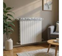 Copritermosifone in stoffa elasticizzato copricalorifero regolabile lavabile cover copri termosifone icotone cattura polvere estensibile universale con filtro anti smog (Bianco N 1 60-120 CM)