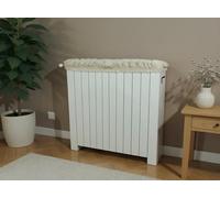 Copritermosifone in stoffa elasticizzato copricalorifero regolabile lavabile cover copri termosifone icotone cattura polvere estensibile universale con filtro anti smog (Avorio n 2 60-120 cm)