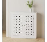 Copritermosifone Moderno a Doppia Anta con Pannello Forato Copri Termosifone Copritermosifoni per la Casa con Ripiano per Collettore di Riscaldamento(50x70x20 cm/20x28x8 in)