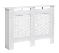 Copritermosifone Moderno A Griglia In Mdf Per Casa E Ufficio, 111.5x82x19 Cm, Bianco