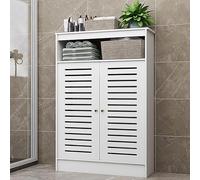 Copritermosifone Moderno Bianco Mobiletto, Copertura Per Radiatore, Mobili Copertura Per Radiatore, Copritermosifone A Doghe, Copri Mobiletto Termosifone Con Ripiani A Giorno Per Casa, Hallway(60x100x