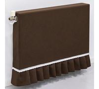 Copritermosifone per La Casa, Parapolvere in Tessuto Misto con Aperture Laterali e Lacci, Copri Termosifone Stoffa Lavabile In Lavatrice, da 40 cm a 260 cm(Brown,200cm/79in)