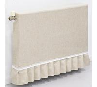 Copritermosifone per La Casa, Parapolvere in Tessuto Misto con Aperture Laterali e Lacci, Copri Termosifone Stoffa Lavabile In Lavatrice, da 40 cm a 260 cm(Beige,120cm/47in)