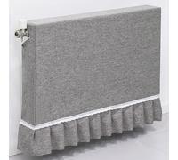 Copritermosifone per La Casa, Parapolvere in Tessuto Misto con Aperture Laterali e Lacci, Copri Termosifone Stoffa Lavabile In Lavatrice, da 40 cm a 260 cm(Gray,60cm/24in)