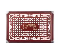 Copritermosifone per Radiatore Cava, Copertura per Termosifone Copri Radiatore Integrata, Vantaggi di Ventilazione e Dissipazione del Calore, Design Intagliato(Red,60x60cm/24x24in)