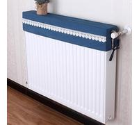 Copritermosifone Stoffa con Pizzo, 2 Pezzi, Protezione Antipolvere per Radiatori In Morbido Tessuto Misto, Copri Termosifone per La Casa, 12 Misure(Blue,60cm/24in)