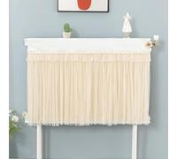 Copritermosifone Stoffa In Pizzo, Rete Trasparente con Parte Superiore Ispessita, Lavabile in Lavatrice, Copri Termosifone per La Decorazione Della Casa(Beige,80cm/32in)