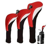 Copritesta da golf | 3 pezzi set di coperture a maglia, coperture per testa di driver da golf a collo lungo, per uomini e donne amanti dello sport per percorso e pratica