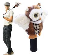 Copritesta da golf con gufo, in peluche, design con animali carini, per protezione da putter, regalo divertente per golfisti da uomo, 32 x 10 cm