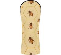 Copritesta da golf in pelle di alta qualità, con targhetta numerica, per conducente, fairway, legno, ibrido, nido d'ape, bel design da giardino