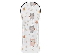 Copritesta impermeabile per mazza da golf, con targhette numerate, per conducente, fairway, legno, ibrido, pastello, gufetto e foglia