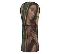 Copritesta impermeabile per mazze da golf, con targhette intercambiabili n. per legno fairway ibrido messicano De Guadalupe cattolico cristiano Maria