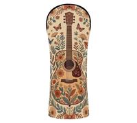 Copritesta impermeabile per mazze da golf, con targhette intercambiabili, per driver Fairway Wood Hybrid Guitare Acoustique Musique Folk Américaine Fleurs Safaris Country