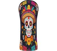 Copritesta per mazza da golf con etichette intercambiabili n. per driver e fairway boschi Fleurs Sugar Skull Cinco De Mayo Mexicain Dia De Los Muertos