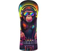 Copritesta per mazza da golf con targhette numerate, per driver Fairway Wood Hybrid Monkey Dj & EDM Tocadiscos Djing