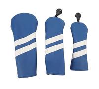 Copritesta per mazza da golf Custodia per copritesta ibrida per fairway in legno PU in pelle PU con etichetta numerica girevole Protezione per mazza da golf per sport all'aria (Blu)