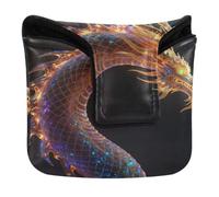 Copritesta per mazza da golf magnetica per mazzuole e mazze quadrate in pelle PU Drago Dessin Coloré Animali Opere d'arte Fantasy Dragon