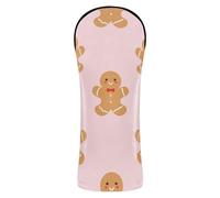 Copritesta per mazze da golf con etichette intercambiabili n. per conducente, in legno ibrido, motivo omini di pan di zenzero